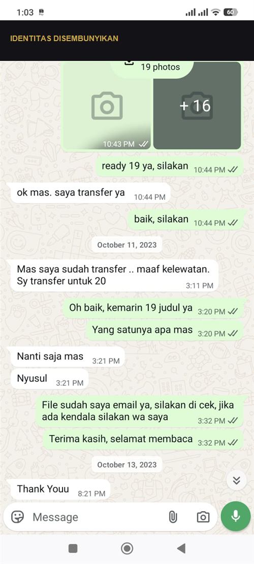 Pesanan 20 judul Oktober 2023