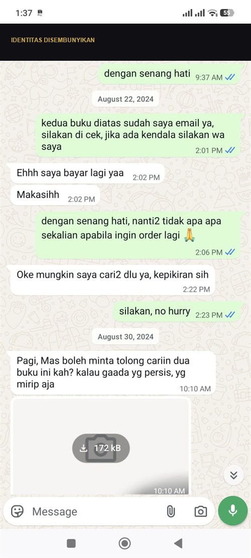 Repeat order Agustus 2024