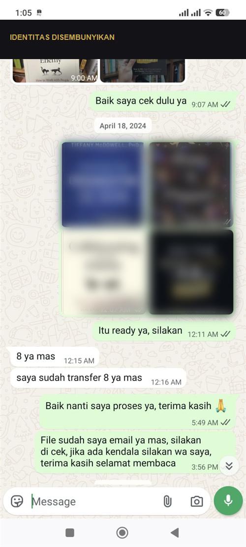 Cuplikan pesanan 8 judul pada April 2024